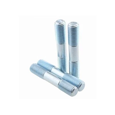 Stud de extremidade dupla cromado azul